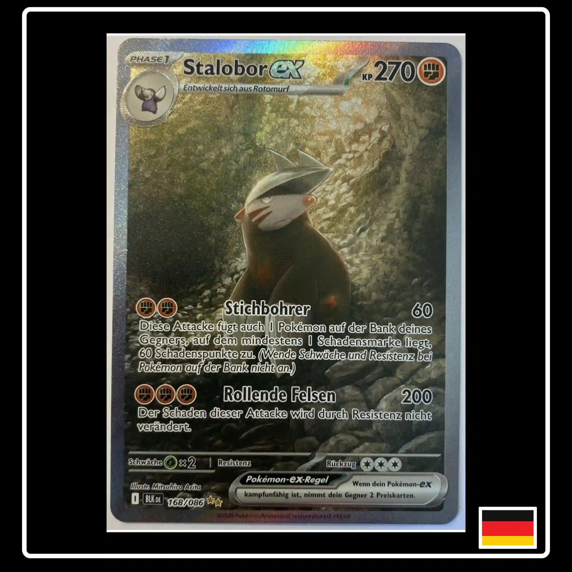 Stalobor ex Special Illustration Rare 168/086 Pokemon Schwarze Blitze