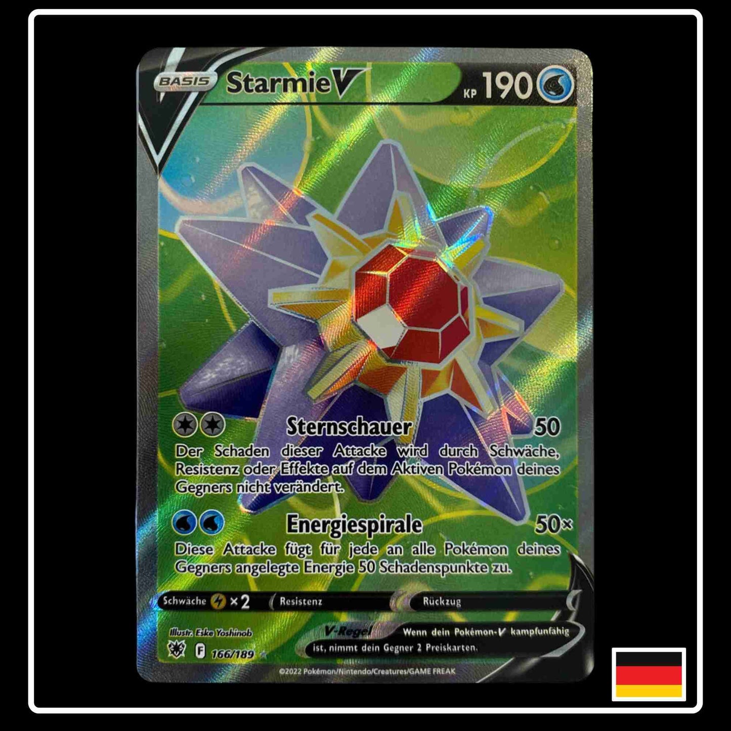 Starmie V Full Art Pokemon Karte aus dem Set Astralglanz