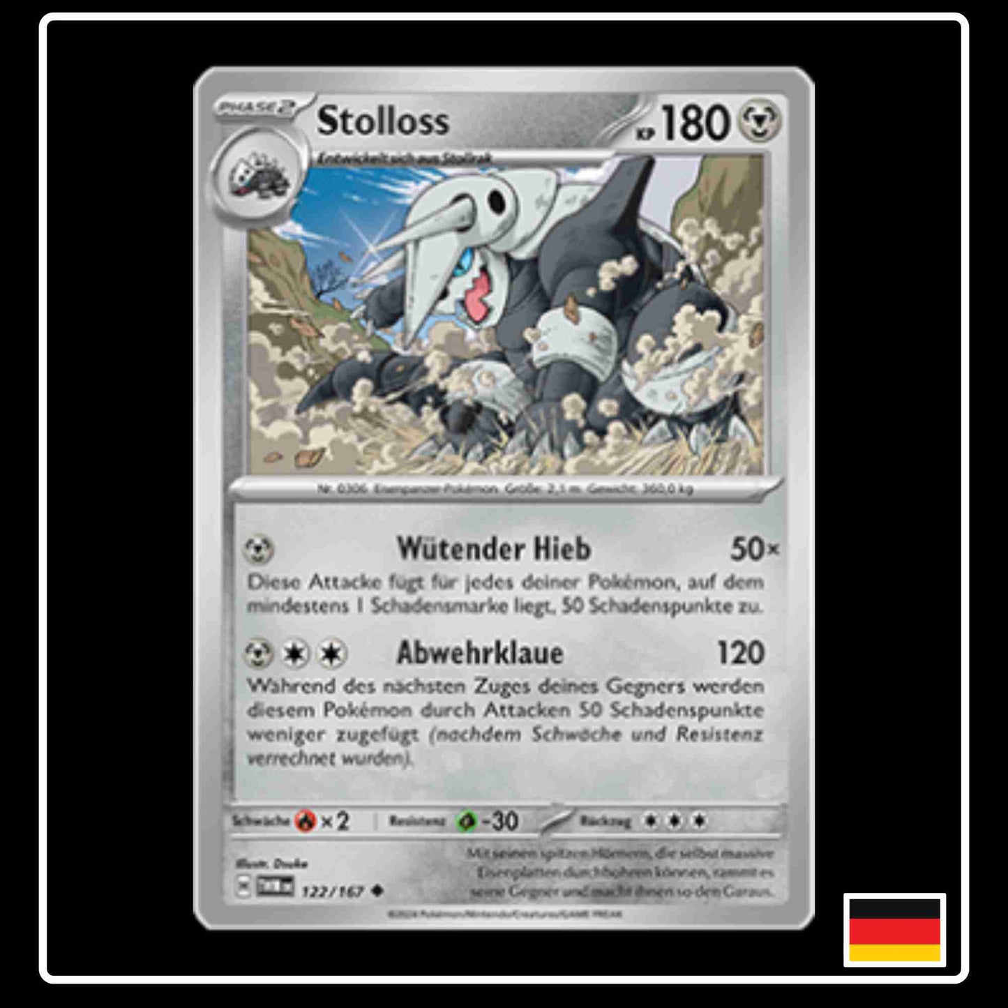 Stolloss Pokemon Karte 122/167 aus dem Set Maskerade im Zwielicht