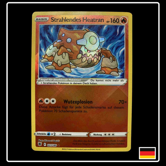 Strahlendes Heatran Pokemon Karte 027/189 aus dem Set Astralglanz