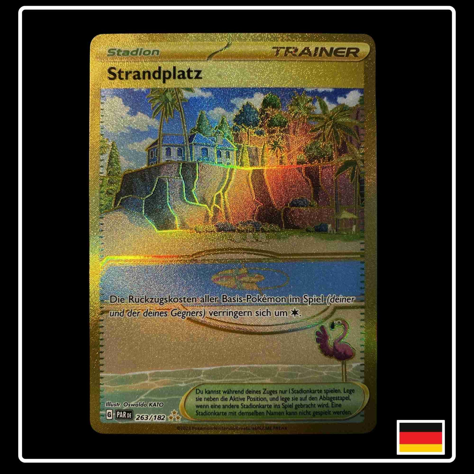 Hyper Rare Pokemon Karte Strandplatz aus dem Set Paradox Rift