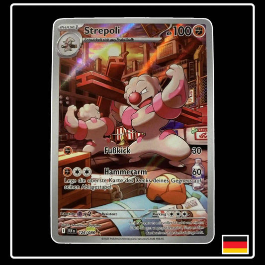 Strepoli Illustration Rare 126/086 Pokemon Schwarze Blitze