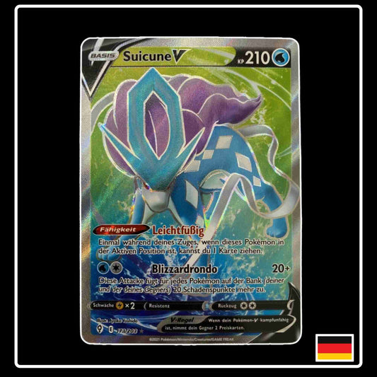 Suicune V Full Art 173/203 Pokemon Karte aus dem Set Drachenwandel