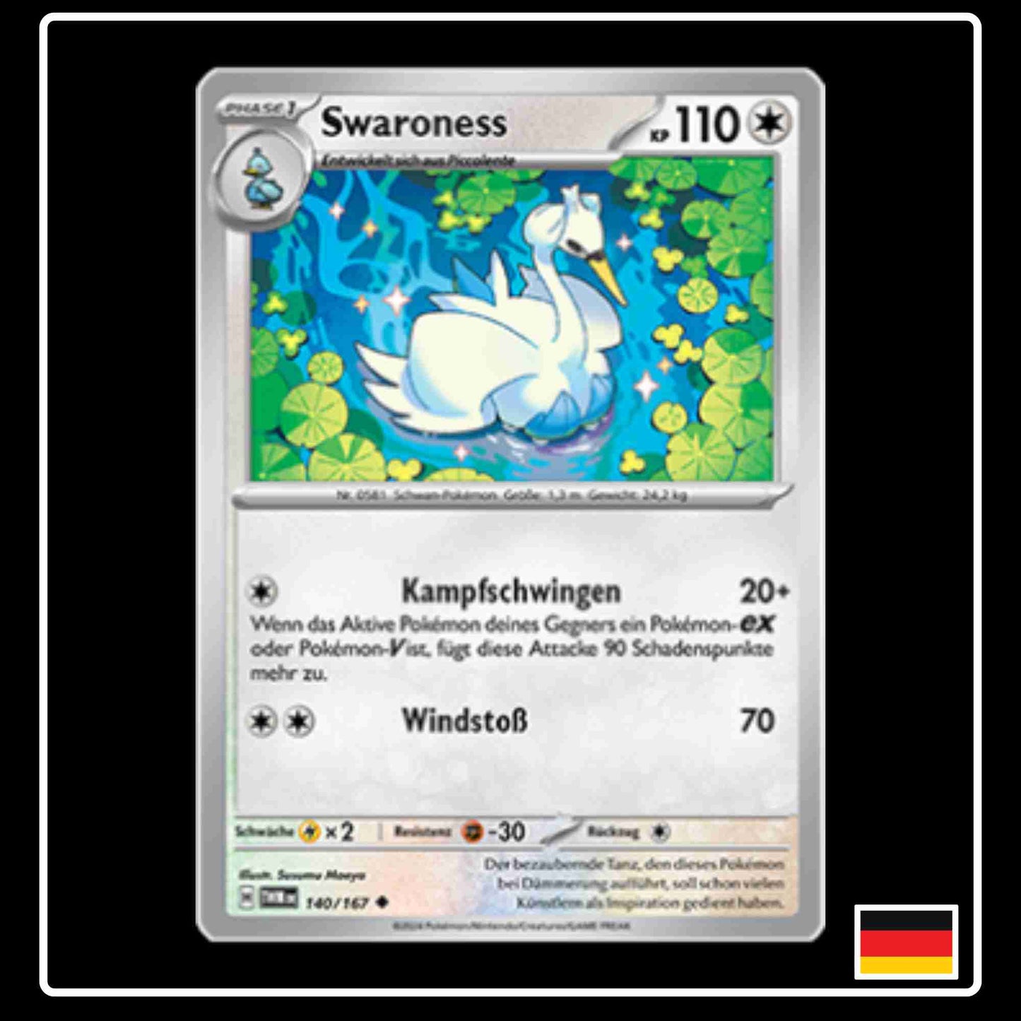 Swaroness Pokemon Karte 140/167 aus dem Set Maskerade im Zwielicht