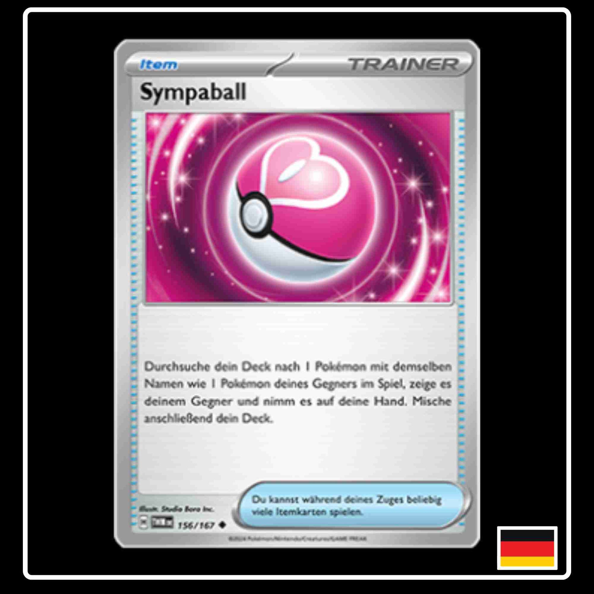 Sympaball Pokemon Karte 156/167 aus dem Set Maskerade im Zwielicht