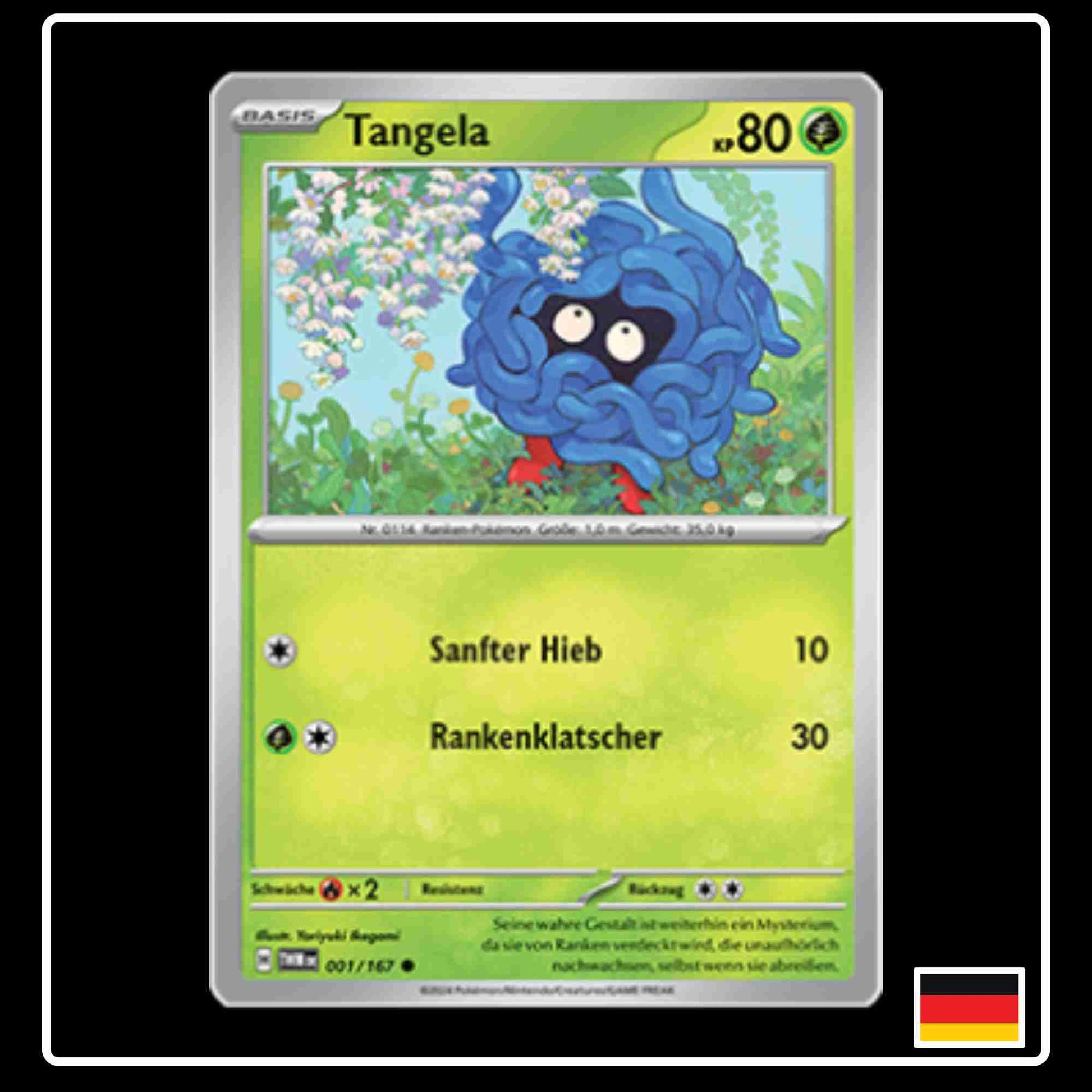 Tangela Pokemon Karte 001/167 aus dem Set Maskerade im Zwielicht