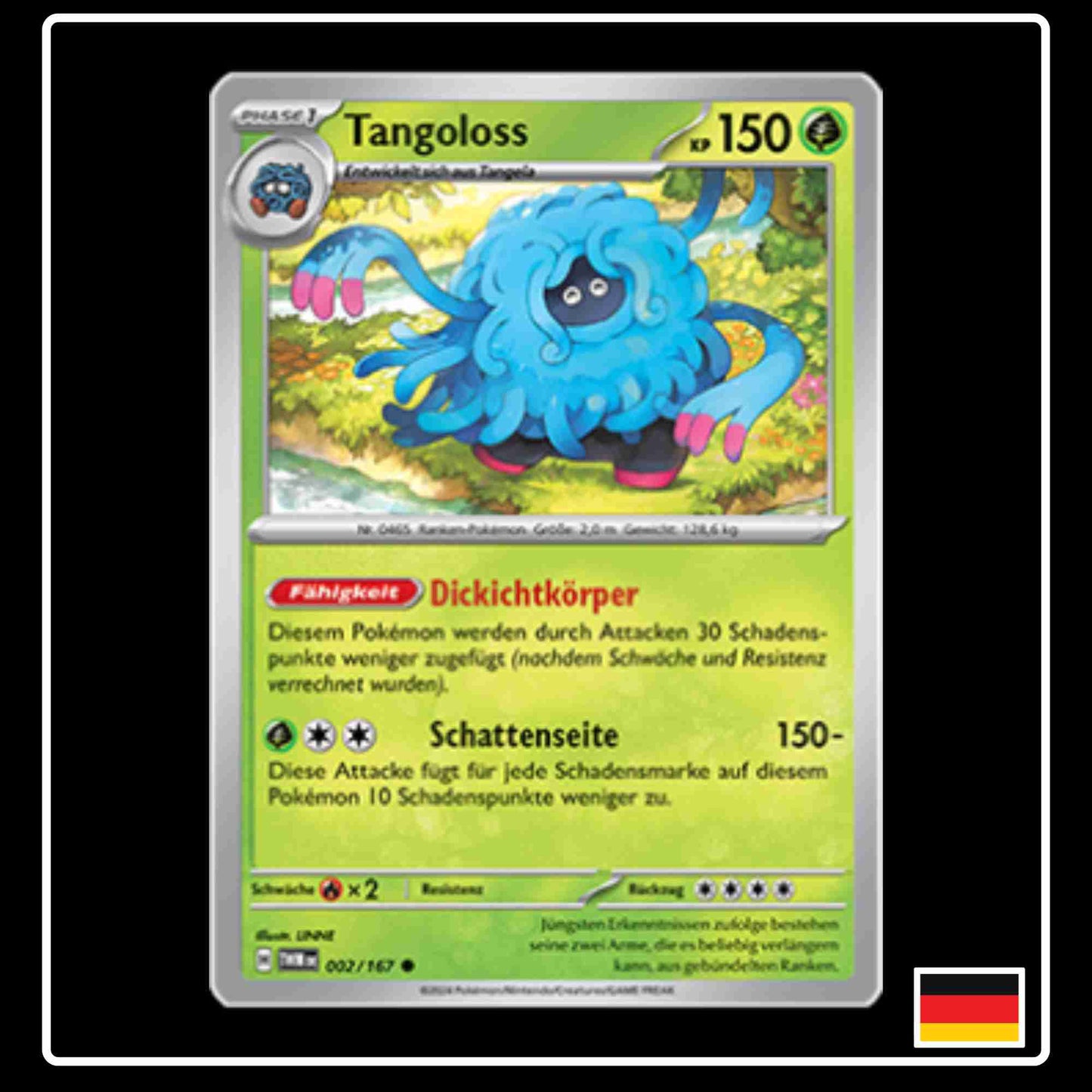 Tangoloss Pokemon Karte 002/167 aus dem Set Maskerade im Zwielicht