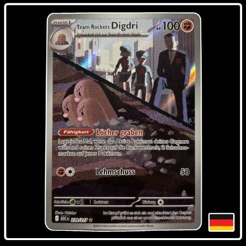Team Rockets Digdri Illustration Rare 239/217 Pokemon Erhabene Helden