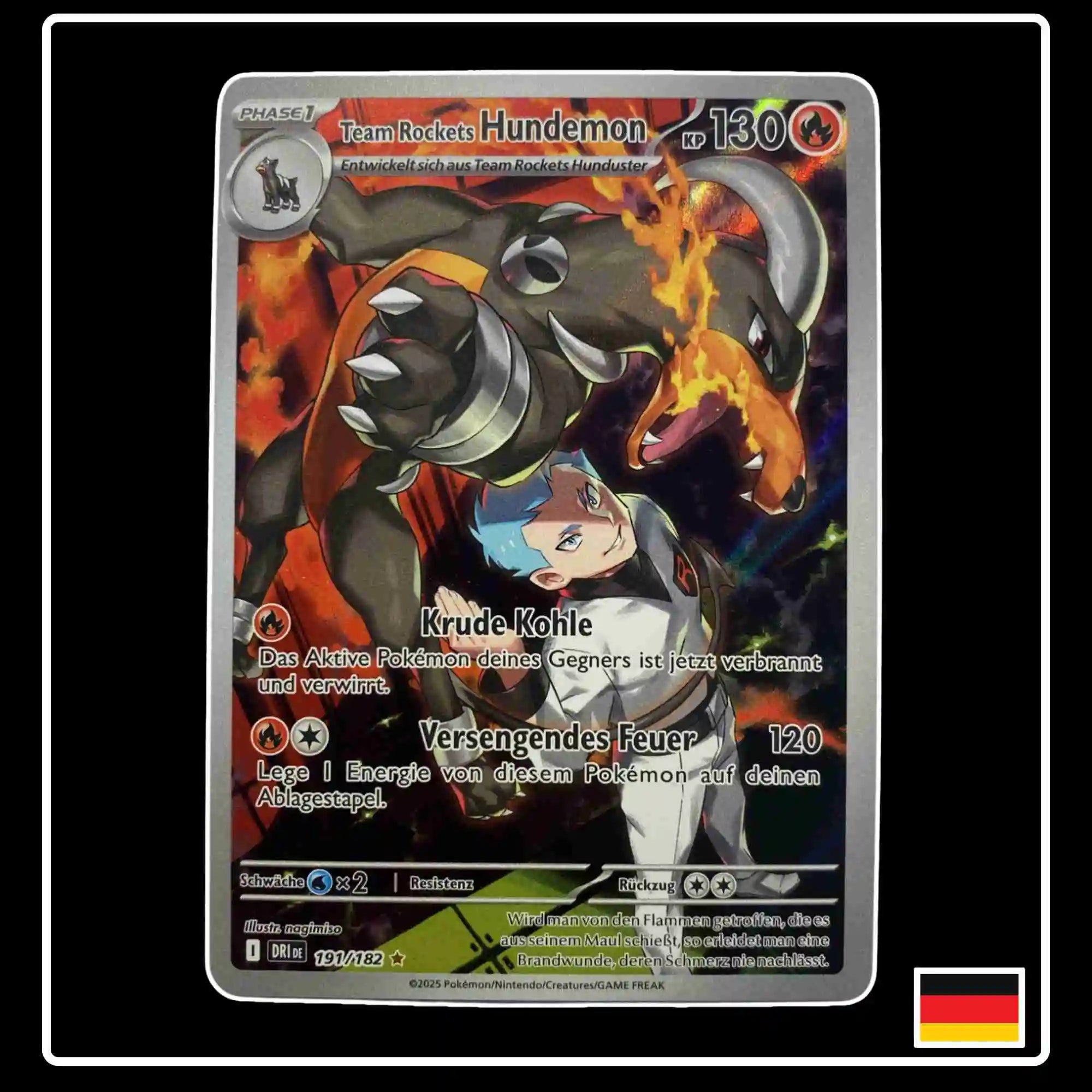 Team Rockets Hundemon Illustration Rare 191/182 Pokemon Ewige Rivalen ...