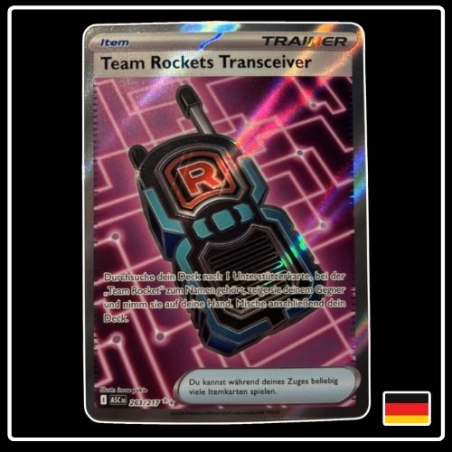 Team Rockets Transceiver Trainer Full Art 263/217 Pokemon Erhabene Helden