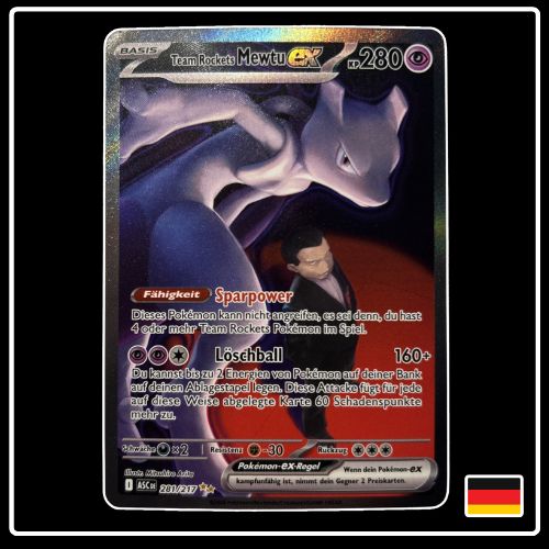 Team Rockets Mewtu ex SIR 281/217 Pokemon Erhabene Helden