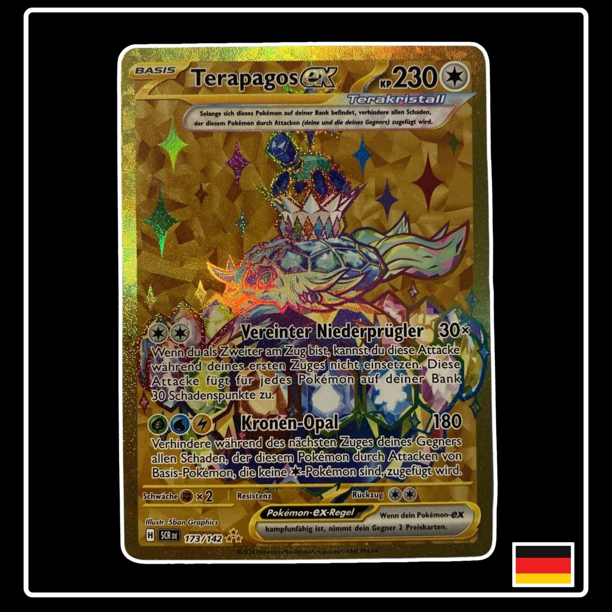 Terapagos ex GOLD 173/142 Pokemon Stellarkrone
