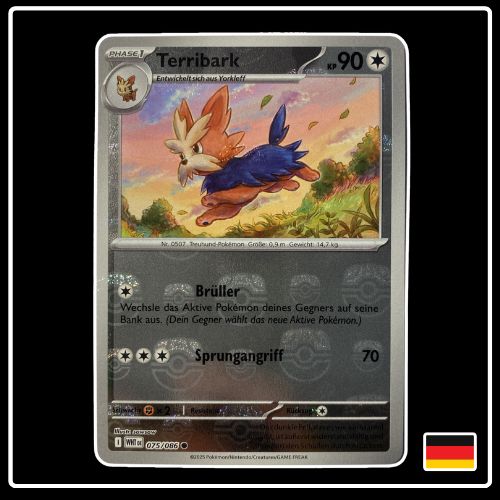 Terribark Meisterball 075/086 Pokemon Weisse Flammen
