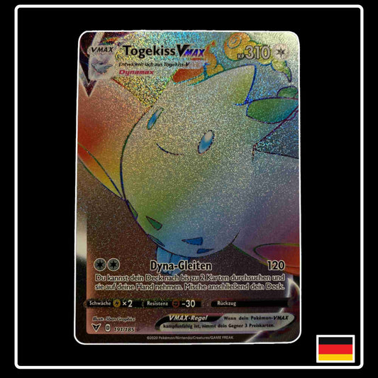 Pokemon Karte Togekiss VMAX Rainbow 191/185 aus dem Schwert & Schild Set Farbenschock