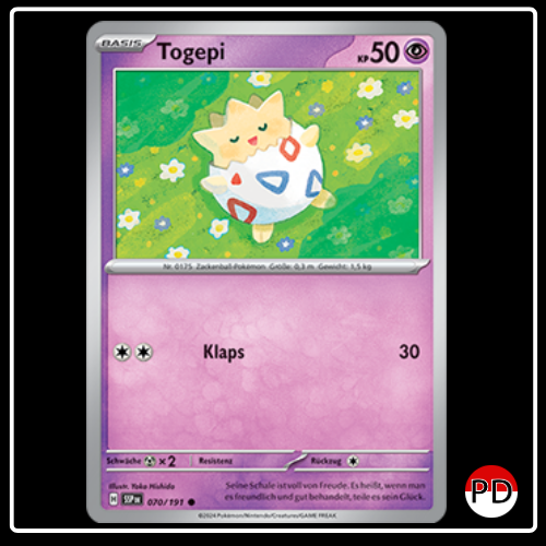 Togepi 070/191 Pokemon Stürmische Funken