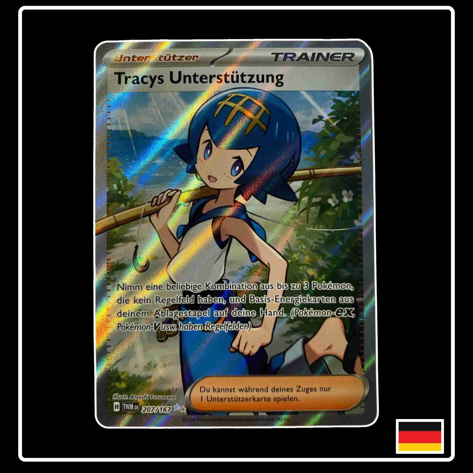 Tracys Unterstützung Full Art 207/167 aus dem Pokemon Set Maskeraden im Zwielicht