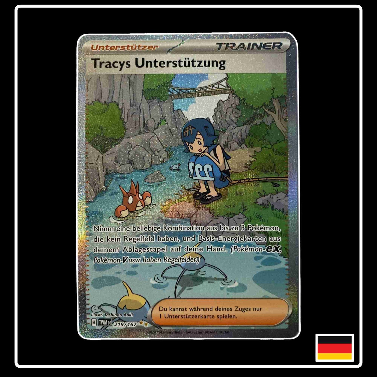 Tracys Unterstützung 219/167 aus dem Pokemon Set Maskerade im Zwielicht