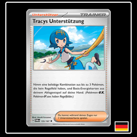 Tracys Unterstützung Pokemon Karte 155/167 aus dem Set Maskerade im Zwielicht