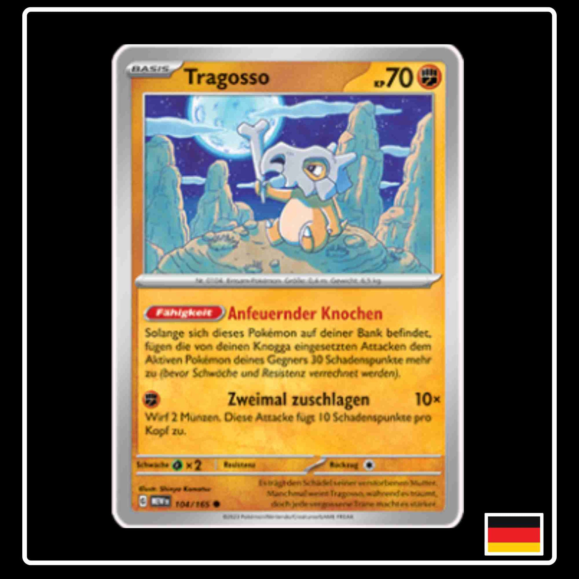 Tragosso 104/165 aus dem Pokemon Set Karmesin & Purpur 151 