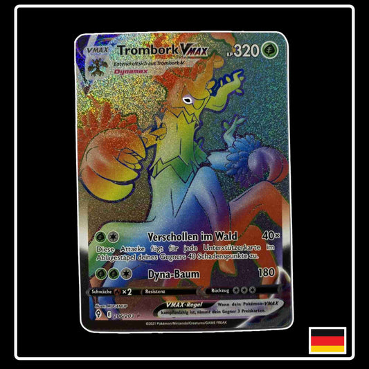 Trombork VMAX Rainbow 206/203 aus dem Pokemon Set Drachenwandel