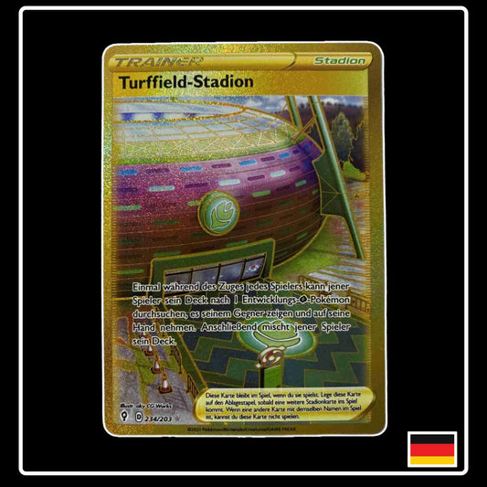 Turffield-Stadion GOLD 234/203 aus dem Pokemon Set Drachenwandel