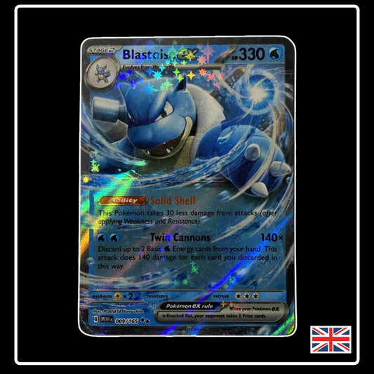 Blastoise ex Englisch 009/165 Karmesin & Purpur 151