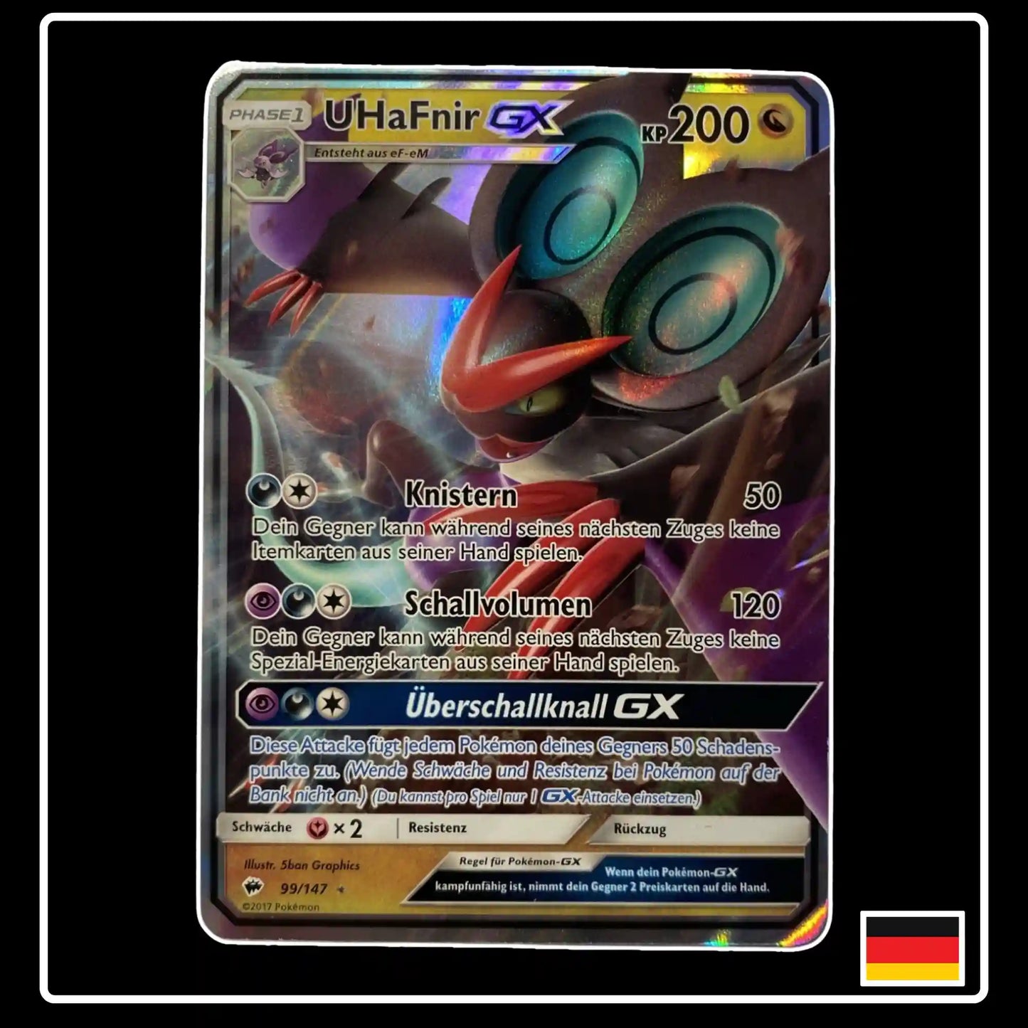 UHaFnir GX 990/147 Pokemon Nacht im Flammen