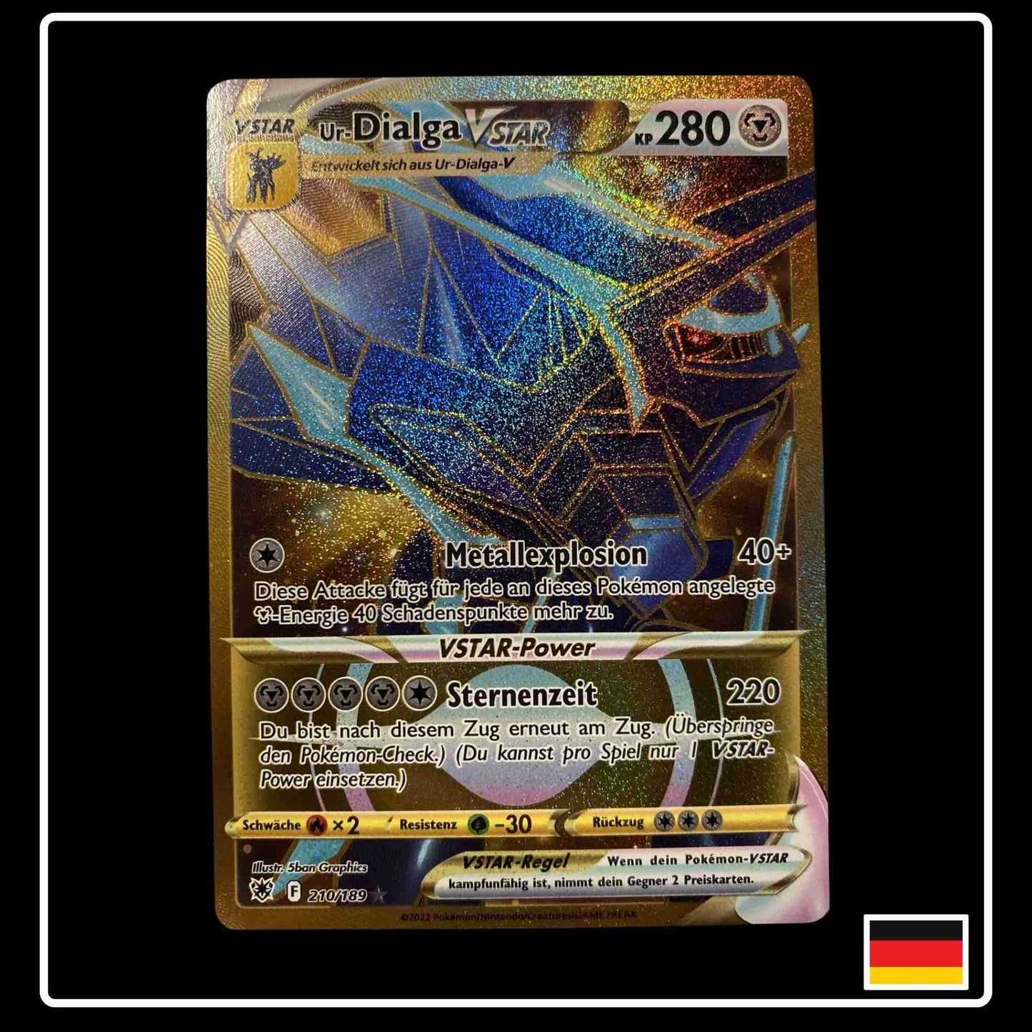 Ur-Dialga VSTAR Gold Pokemon Karte aus dem Set Astralglanz