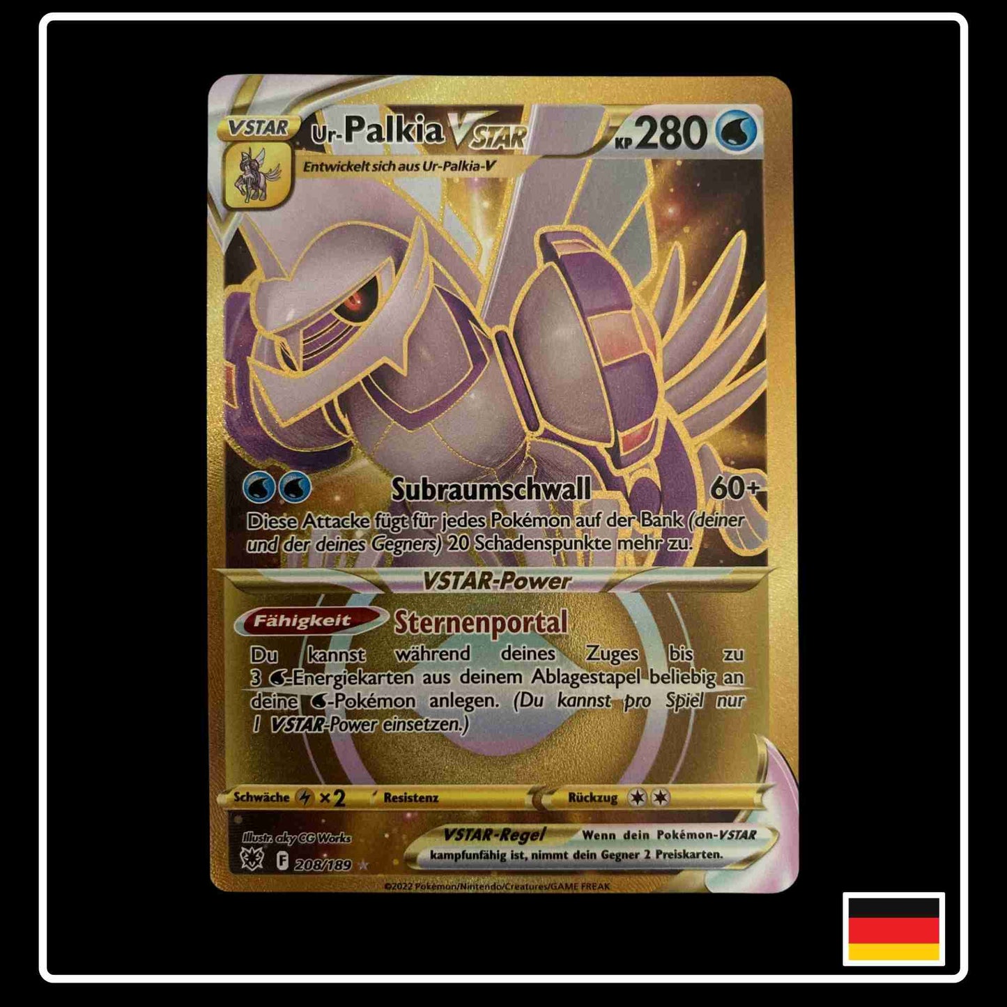 Ur-Palkia VSTAR Golkarte aus dem Pokemon Set Astralglanz