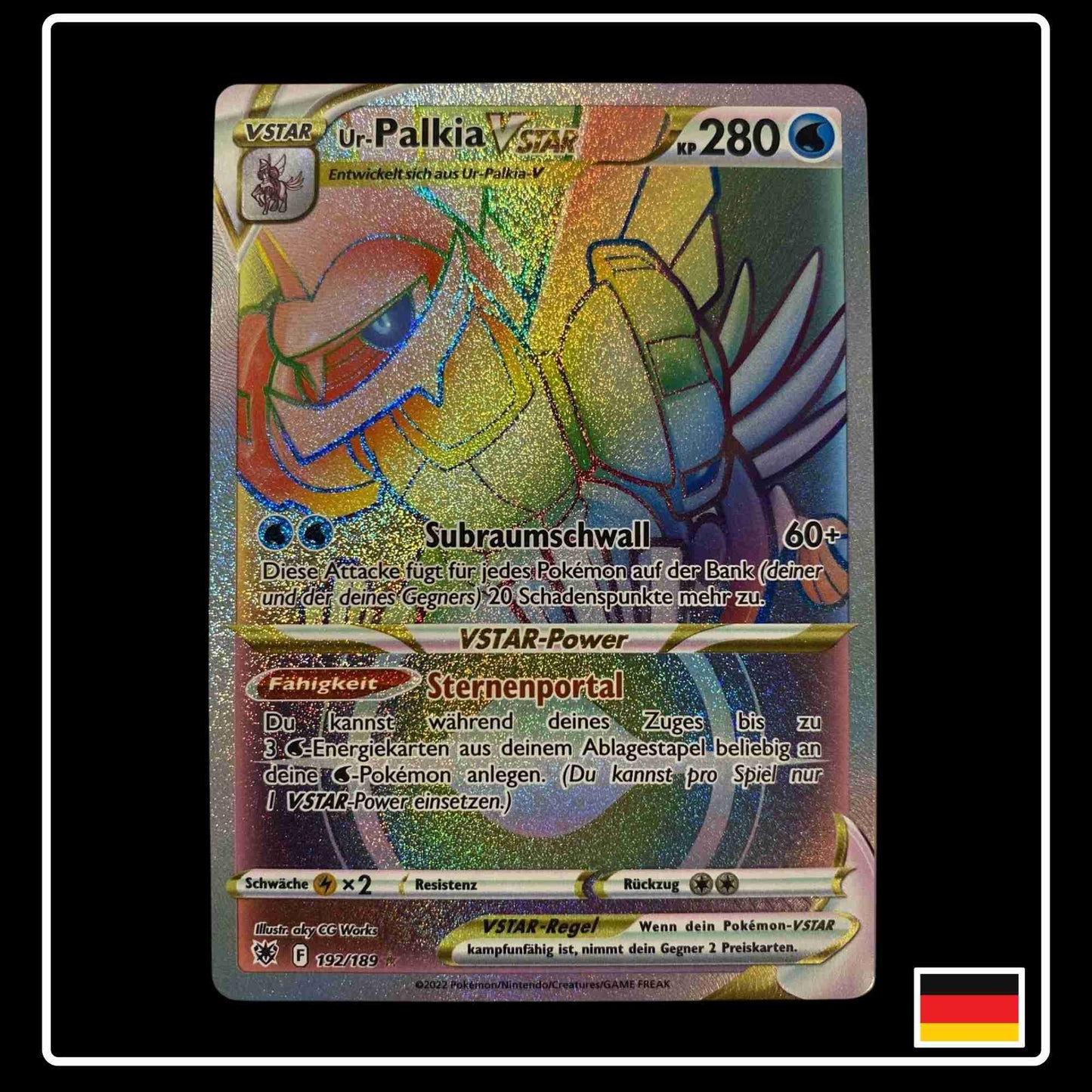 Ur-Palkia VSTAR Rainbow Pokemon Karte aus dem Set Astralglanz