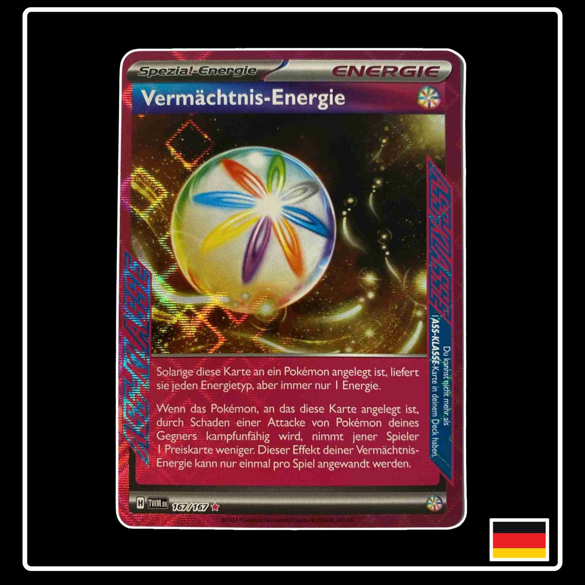 Vermächtnis-Energie ACE Rare 167/167 aus dem Pokemon Set Maskeraden im Zwielicht