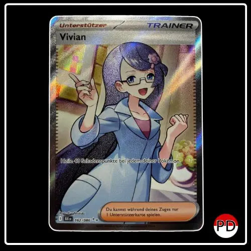 Vivian Trainer Full Art 162/086 Pokemon Schwarze Blitze