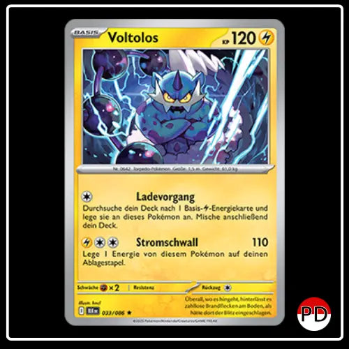 Voltolos 033/086 Pokemon Schwarze Blitze