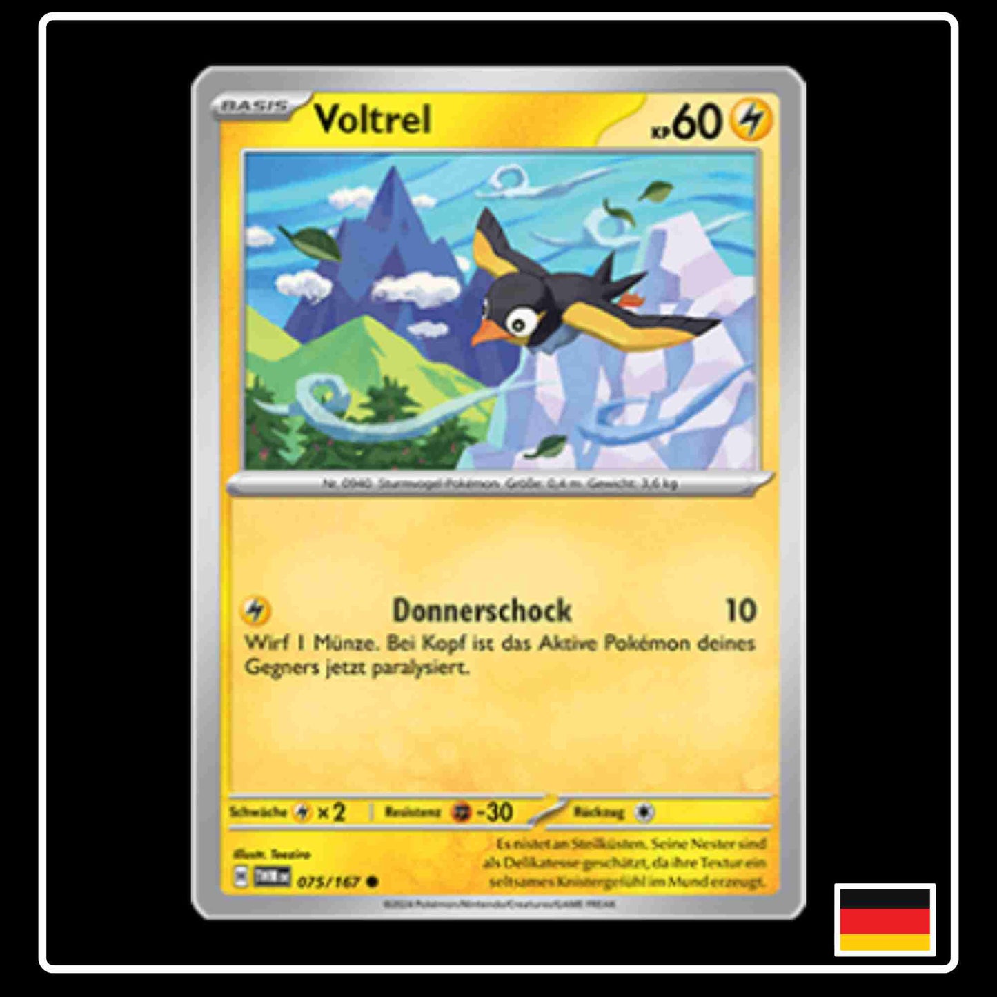 Voltrel Pokemon Karte 075/167 aus dem Set Maskerade im Zwielicht