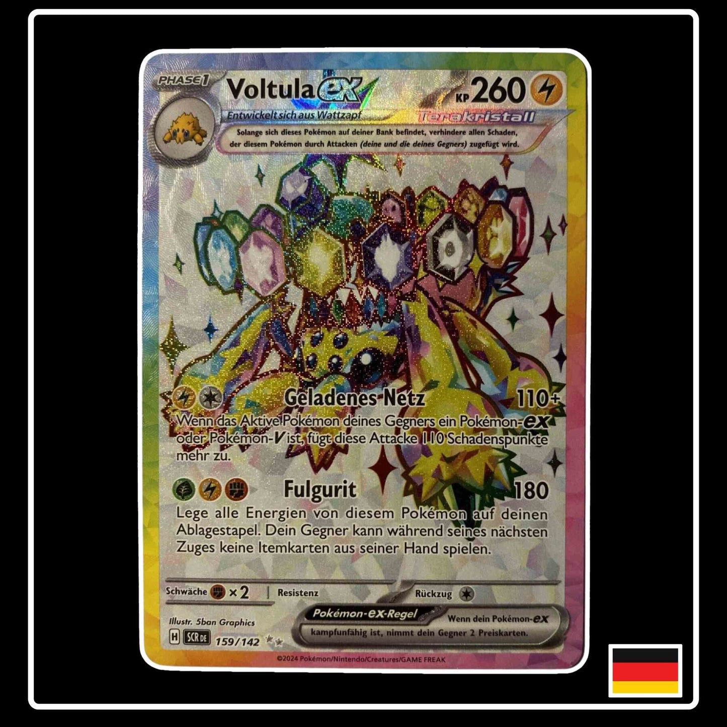 Voltula ex Full Art 159/142 Pokemon Stellarkrone