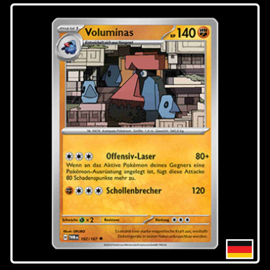 Voluminas Pokemon Karte 102/167 aus dem Set Maskerade im Zwielicht