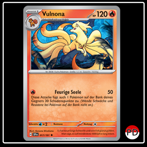 Vulnona 017/191 Pokemon Stürmische Funken Sammelkarten