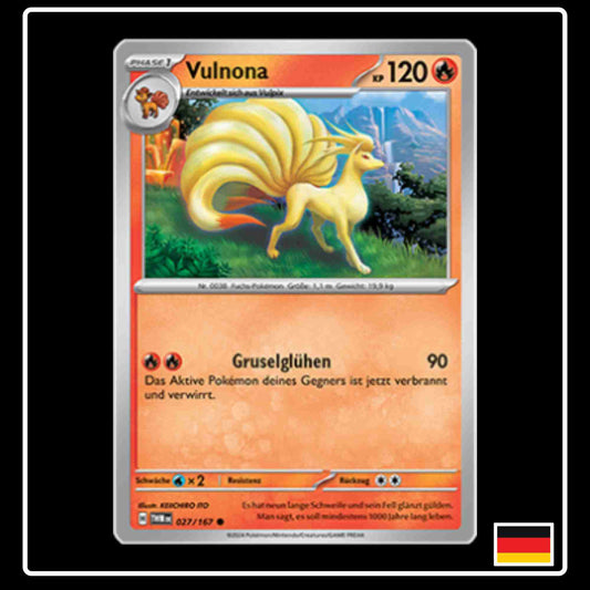 Vulnona Pokemon Karte 027/167 aus dem Set Maskerade im Zwielicht