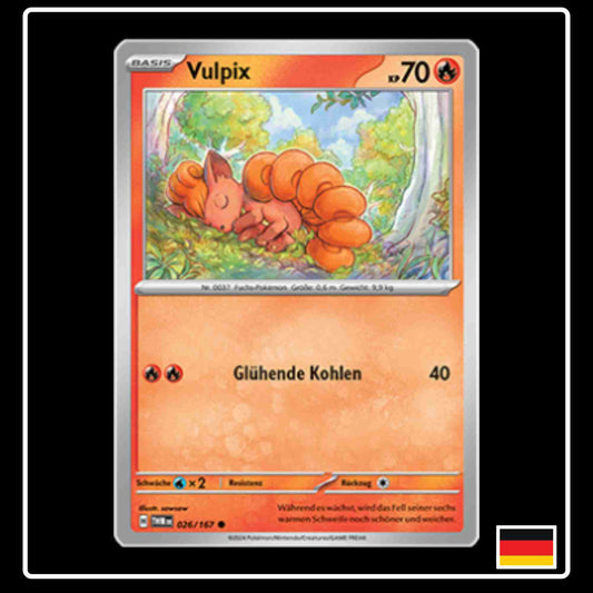 Vulpix Pokemon Karte 026/167 aus dem Set Maskerade im Zwielicht