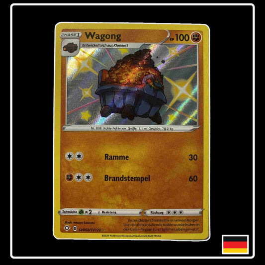 Pokemon Karte Wagong Shiny SV068/SV122 aus dem Schwert & Schild Set Glänzendes Schicksal