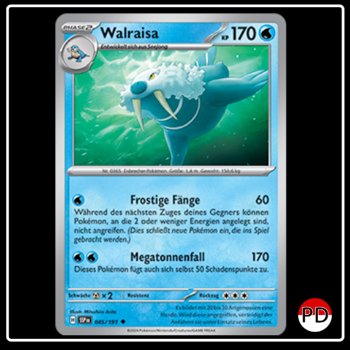 Walraisa 045/191 Pokemon Stürmische Funken Sammelkarten