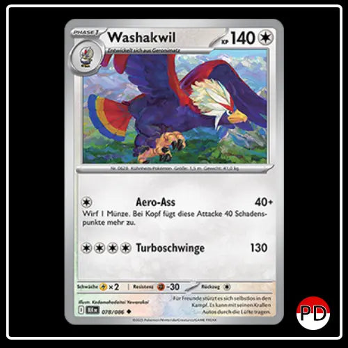 Washakwil 078/086 Pokemon Schwarze Blitze