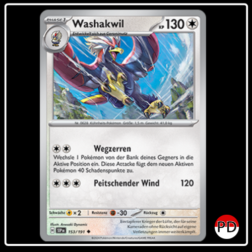Washakwil 153/191 Pokemon Stürmische Funken