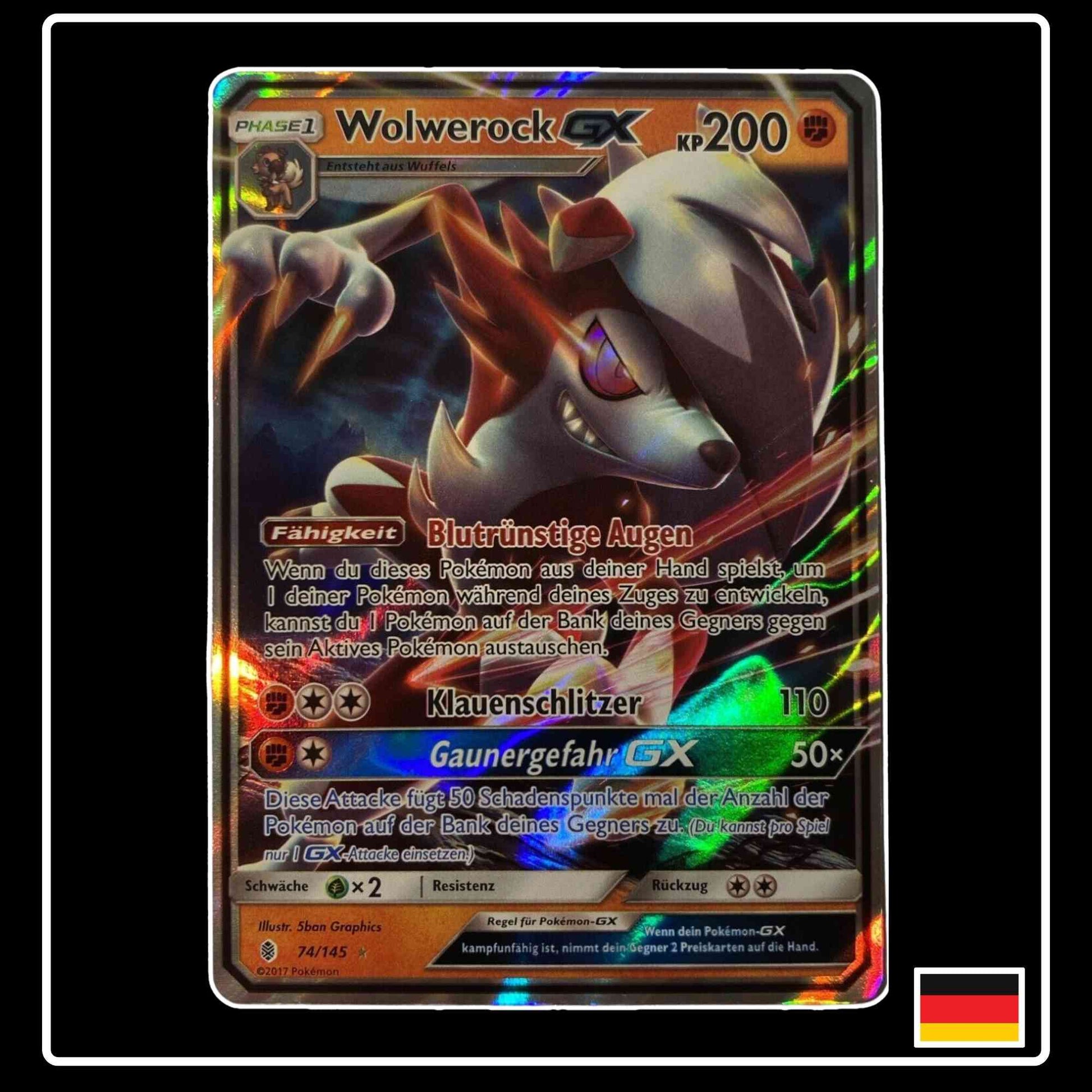 Wolwerock GX 74/145 Pokemon Stunde der Wächter