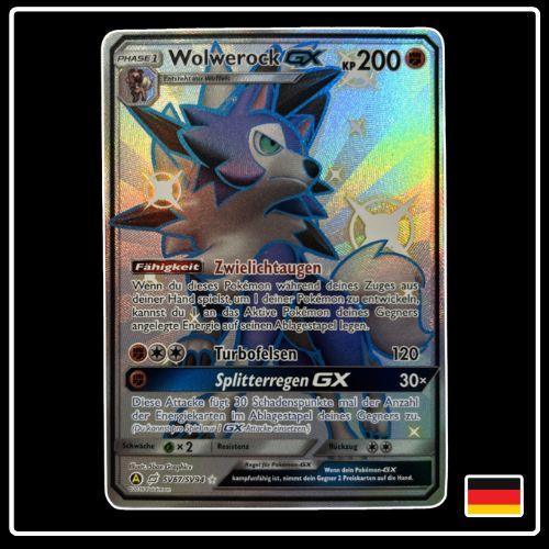 Wolwerock GX Shiny SV67/SV94 Pokemon Verborgenes Schicksal