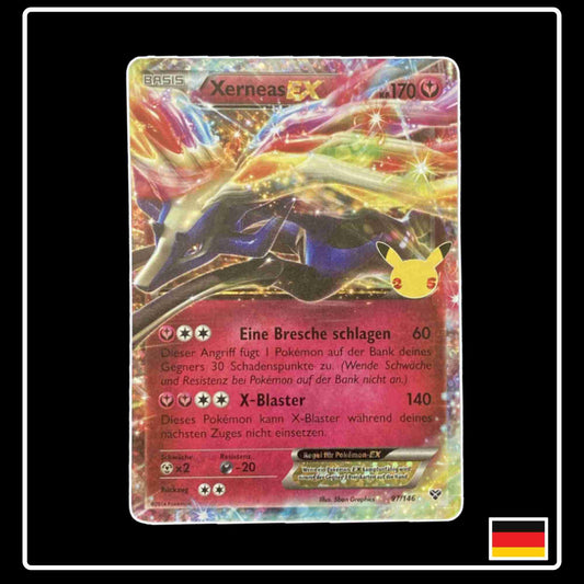 Xerneas EX 97/146 Reprint Pokemon Karte aus dem Set Celebrations