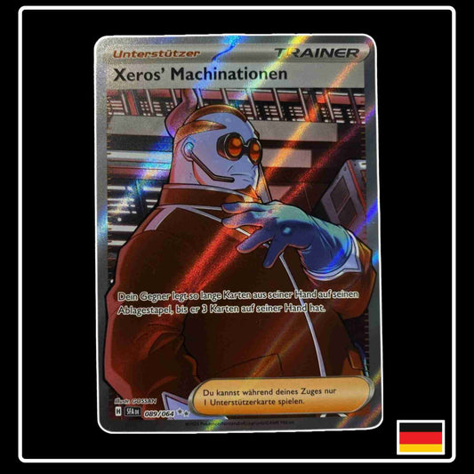 Xeros’ Machinationen Full Art seltene Pokemon Karte 089/064 aus dem Karmesin & Purpur Set Nebel der Sagen