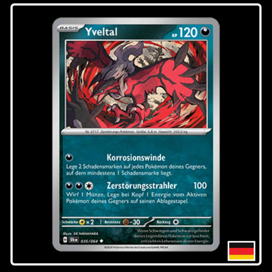 Yveltal 035/064 Pokemon Karte aus Karmesin und Purpur Nebel der Sagen