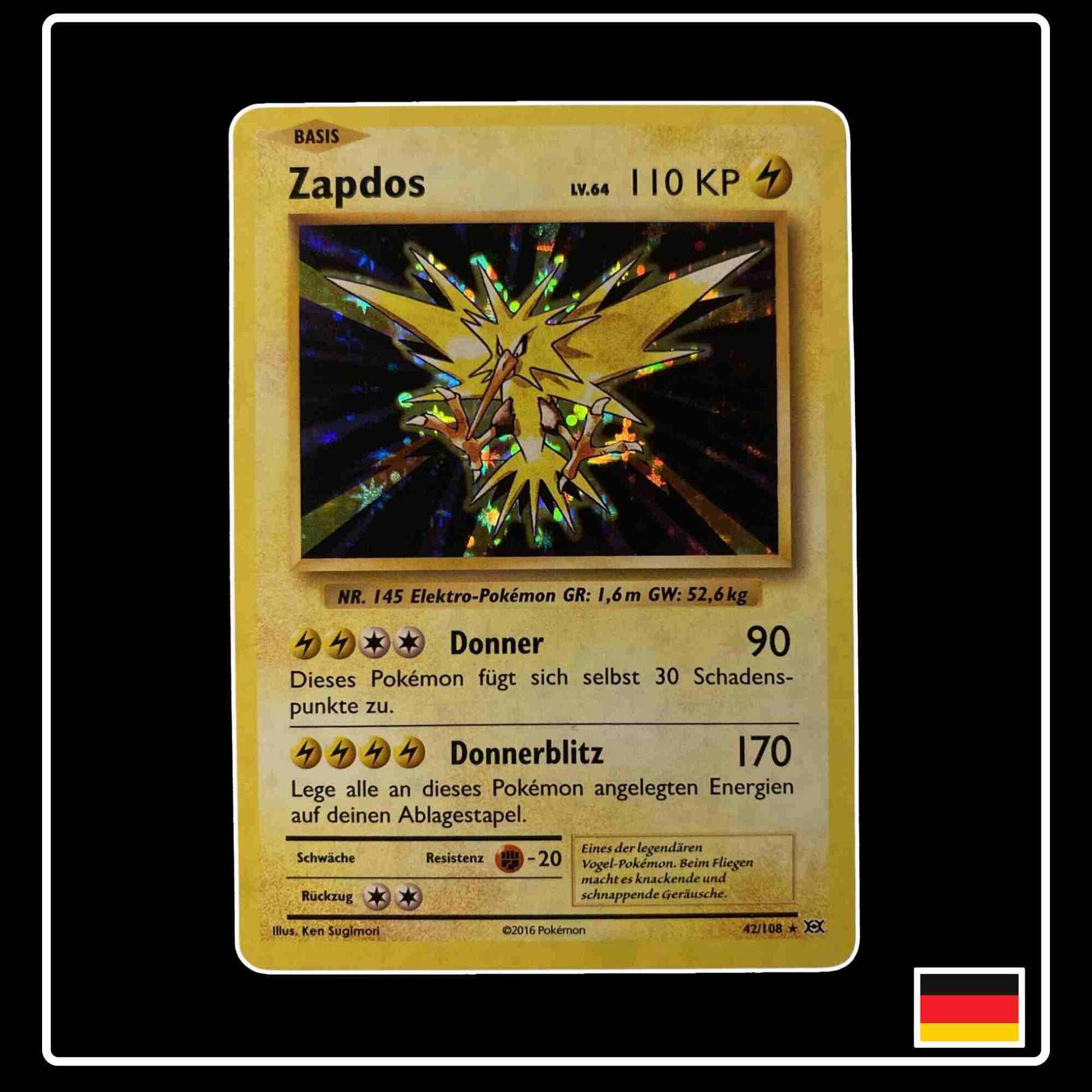 Zapdos 42/108 EvolutioN Pokemon Karte 