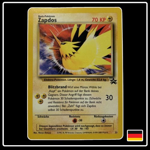 Zapdos Black Star Promo Deutsch Nr.23 WOTC